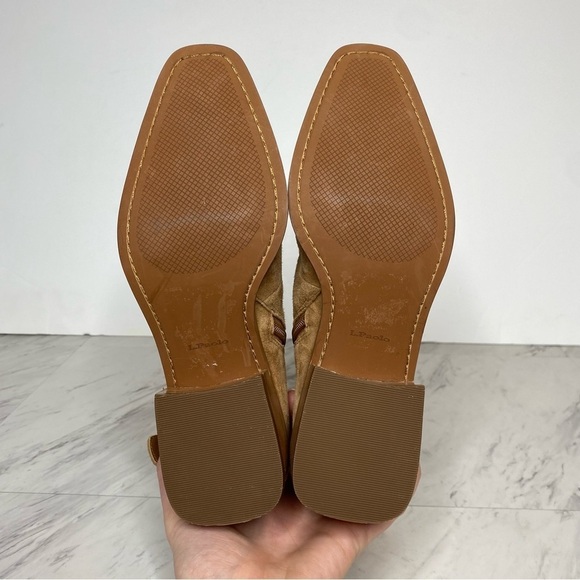 New! Linea Paolo Tan Wraparound Strap Bootie 6 1/2 M - Picture 13 of 14